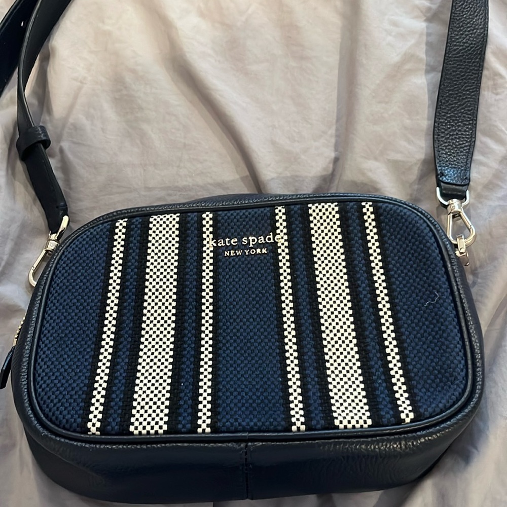 Kate Spade Navy and White Crossbody Bag